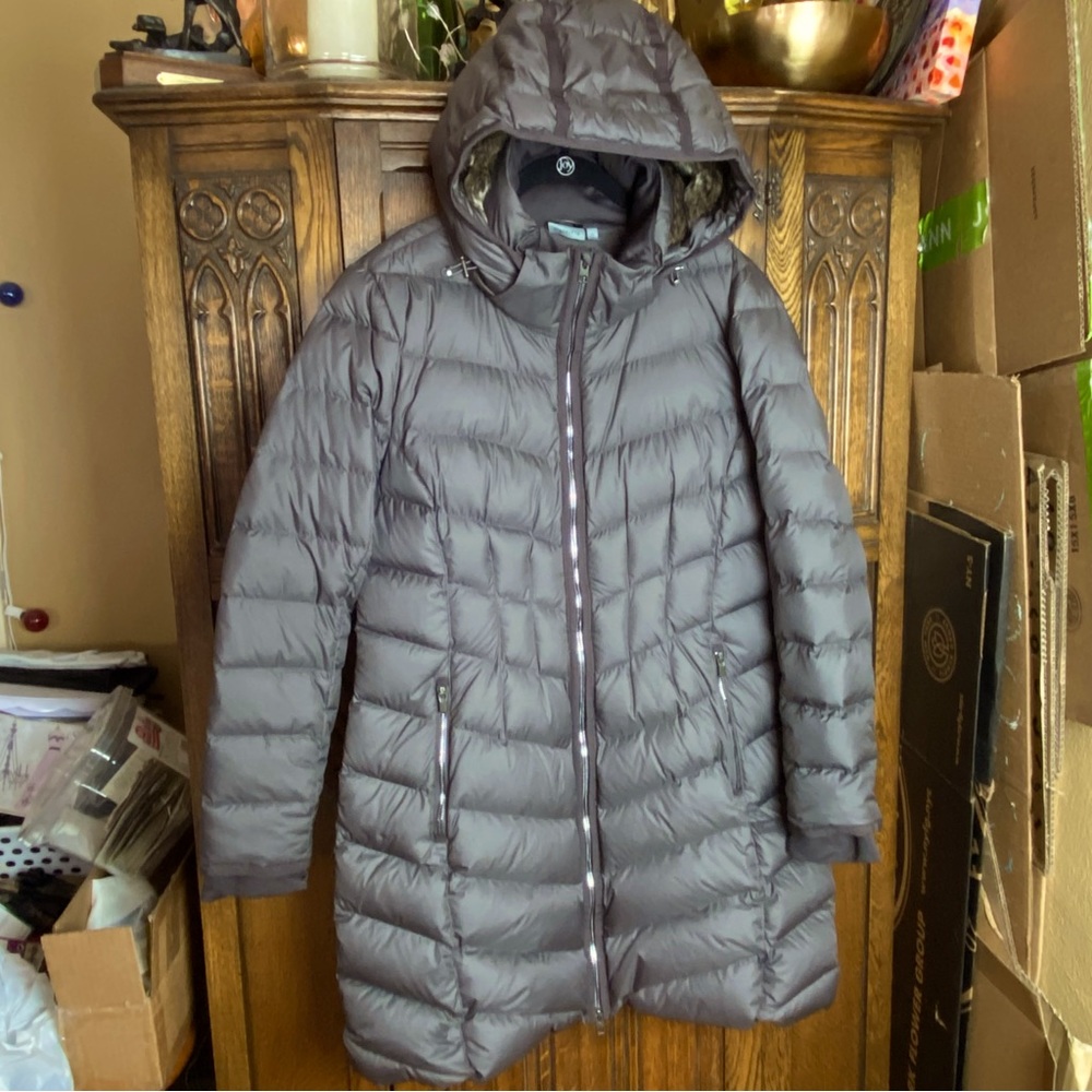 Athleta Down Parka with Faux Fur Lined Hood